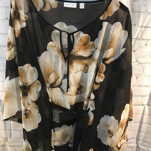 New York & Company Tops - Women’s Sheer Blouse New York & Company Tops - Women’s Sheer Blouse